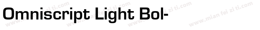 Omniscript Light Bol字体转换